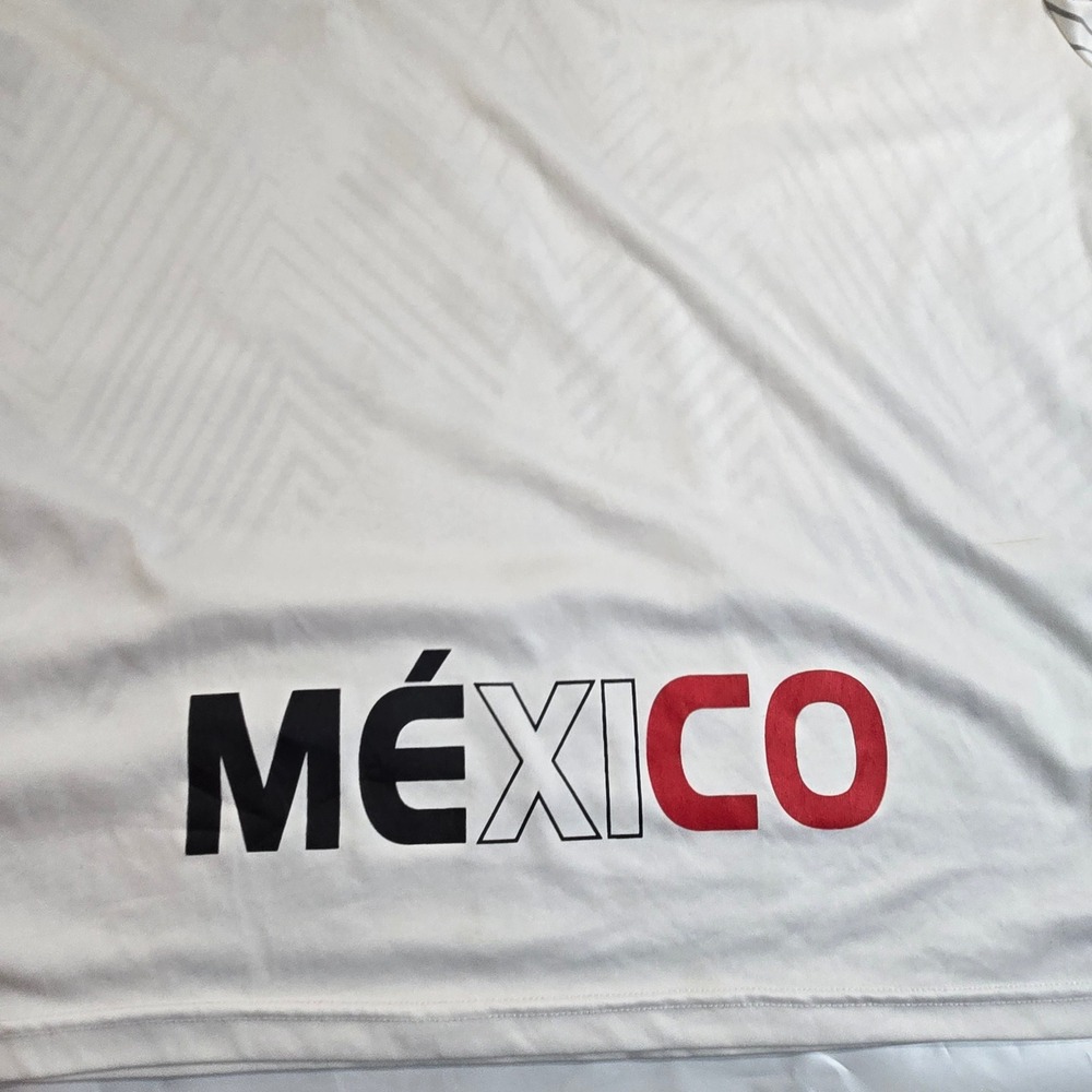 Mexico National Team Soccer Jersey White Green Red Geometric Pattern Mens XL - Picture 5 of 7